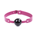 Rose Leather Silicone Ball Gag