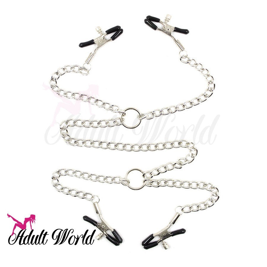 Four Linked Chain Nipple Clamps - INTIMATE