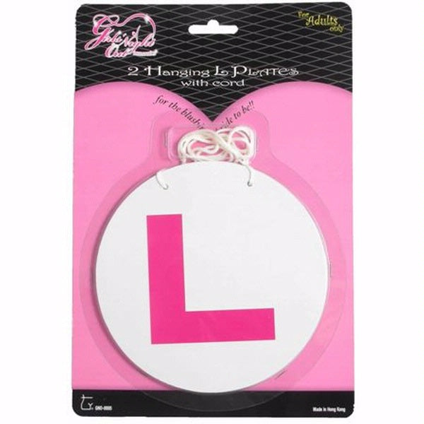 Girls Night Out Accessories - 2 Hanging L Plates With Cord - INTIMATE