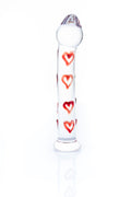 Red Heart Pyrex Glass Dildo