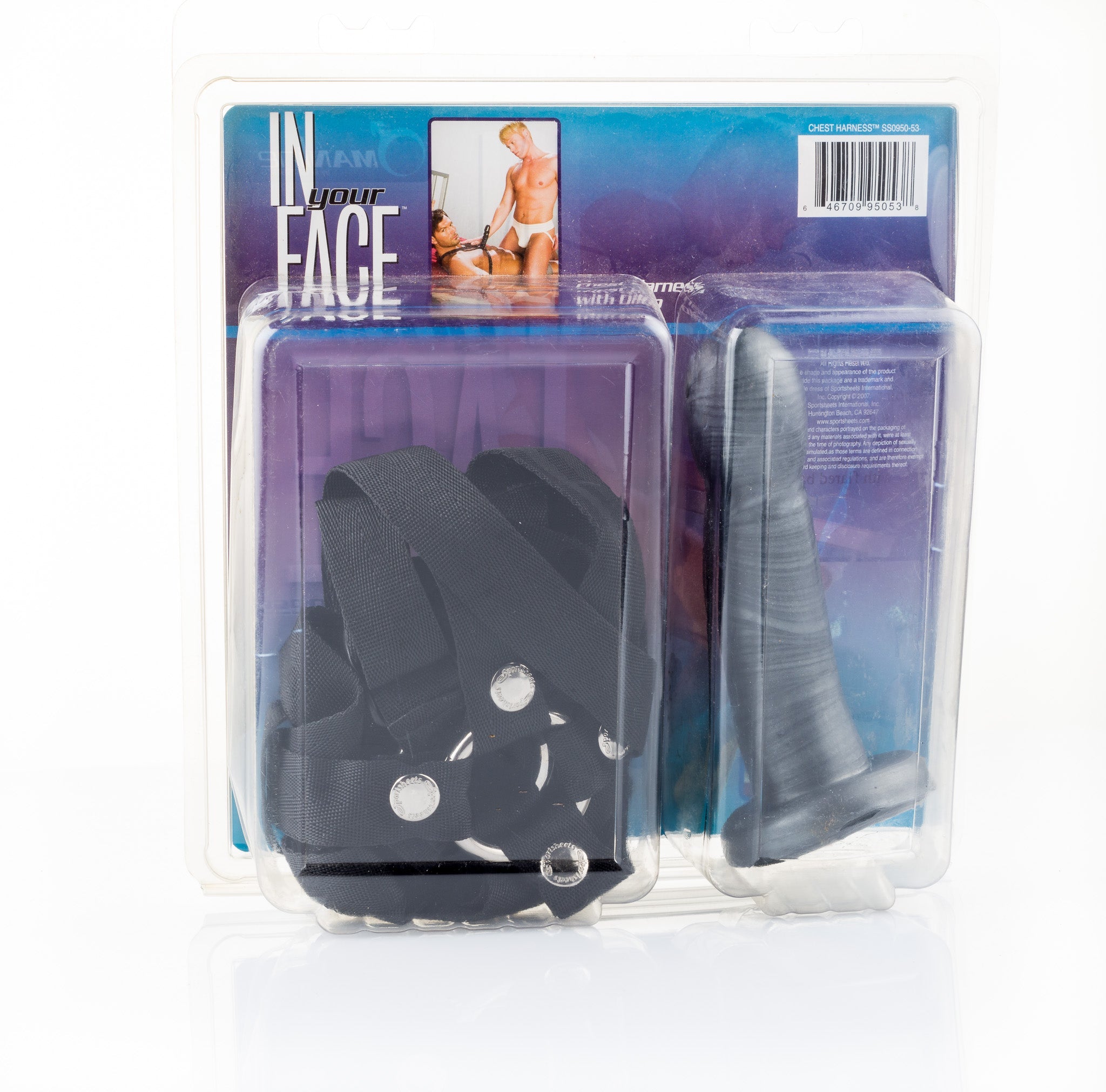 In Your Face Chest Harness with Dildo