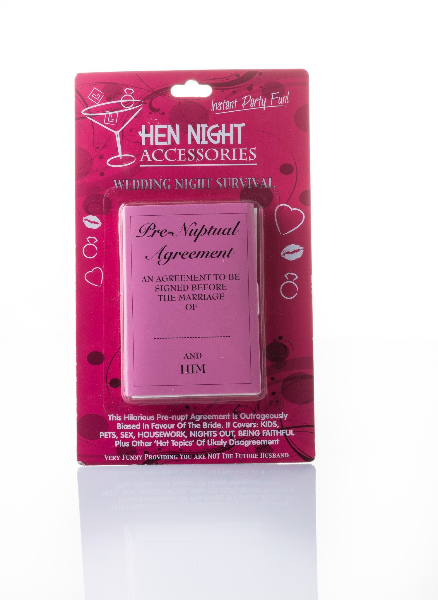 Hen Night Accessories Pre-Nuptual Agreement - INTIMATE