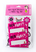 Miss Naughty Hens Night Sticker & Name Tag Set