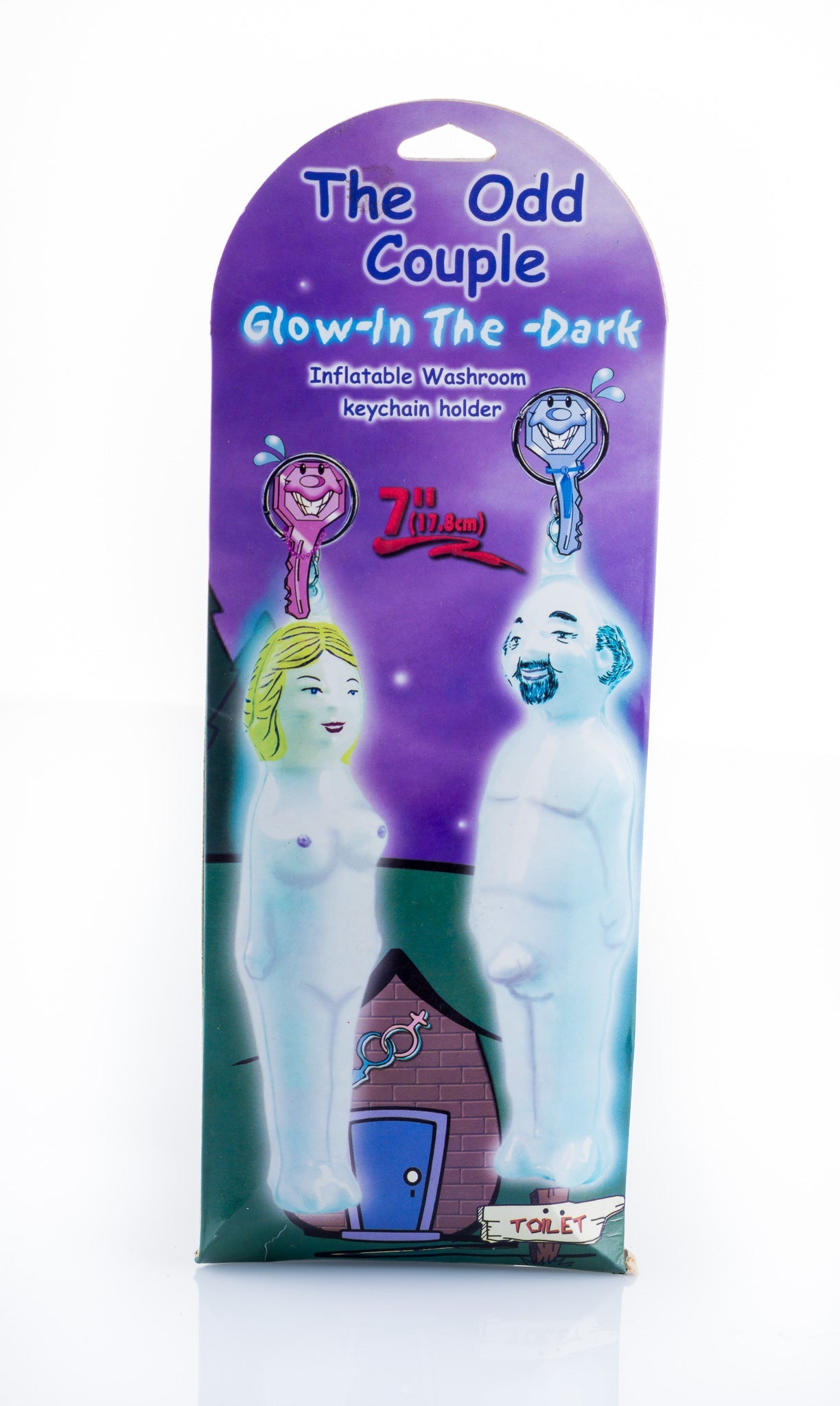 The Odd Couple - Glow In The Dark Inflatable Washroom Keychain Holder
