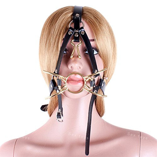 Spider Ring Gag with Nose Hooks & Head Harness