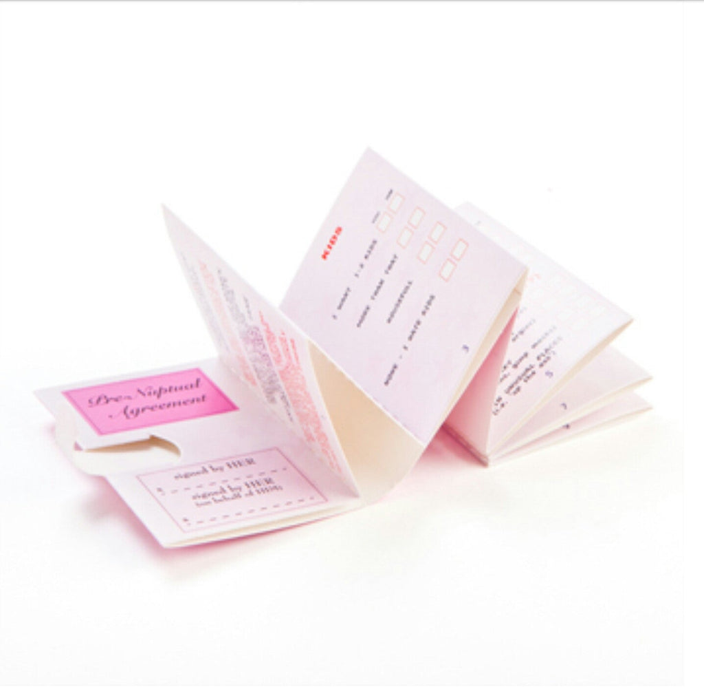 Hen Night Accessories Pre-Nuptual Agreement - INTIMATE
