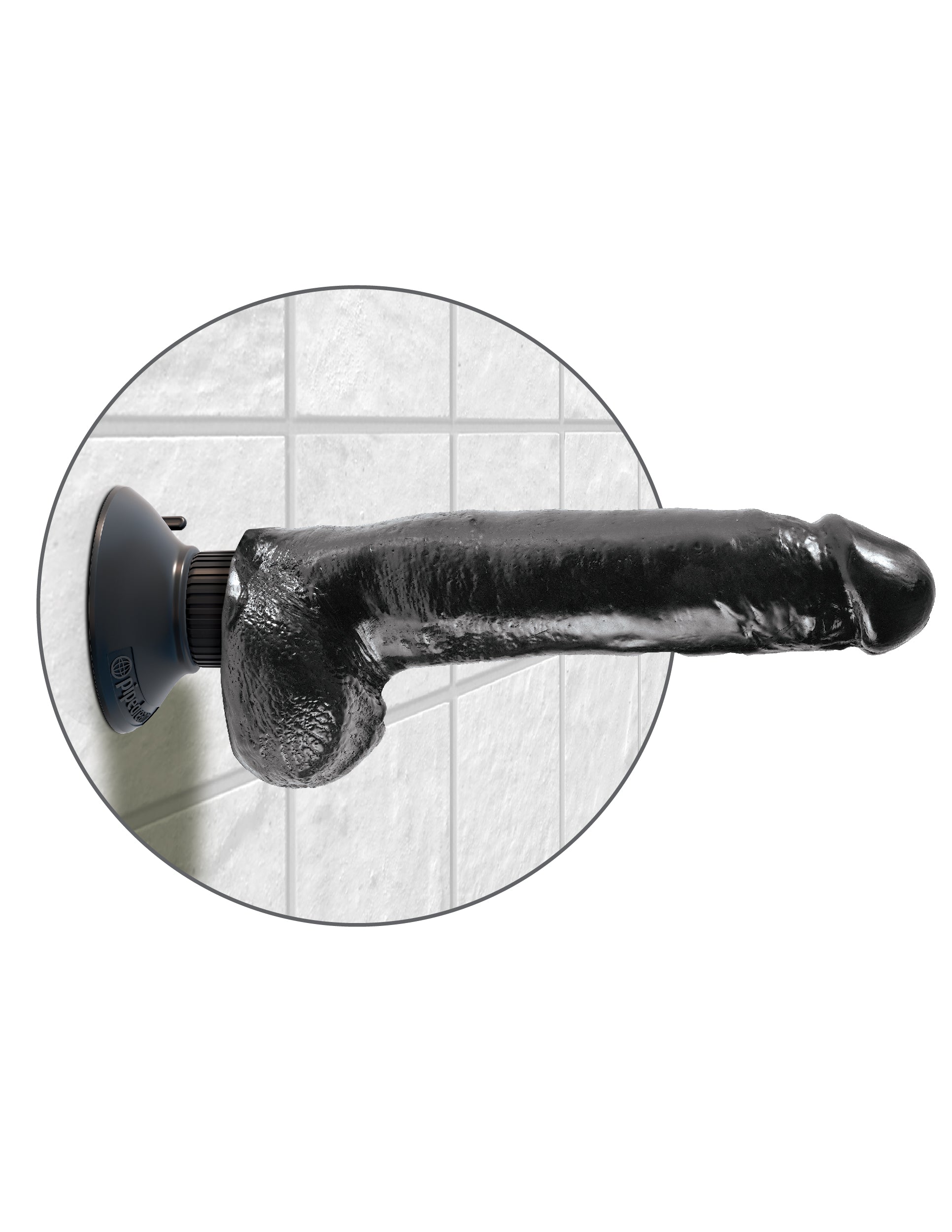 King Cock 9" Vibrating Cock With Balls