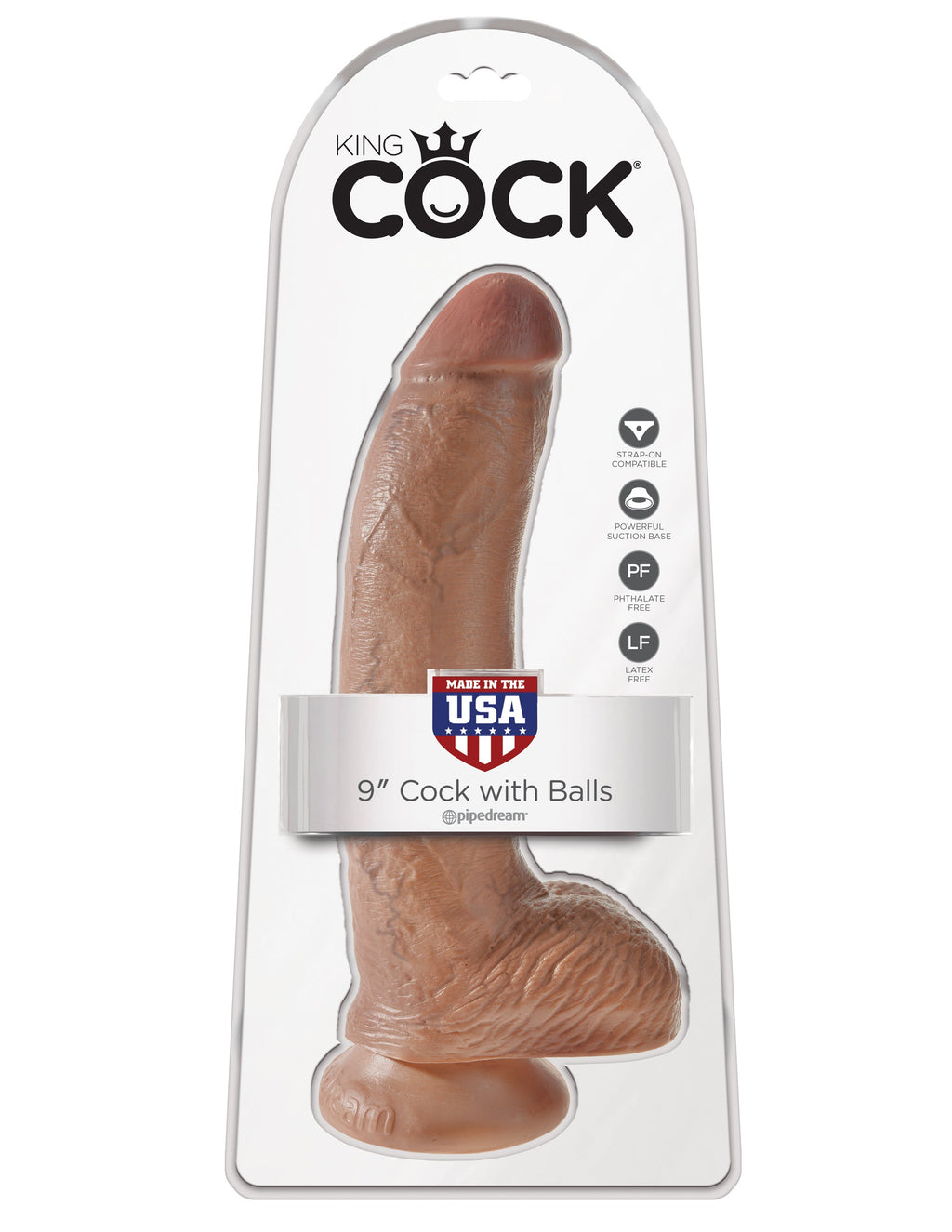 King Cock 9" Cock with Balls