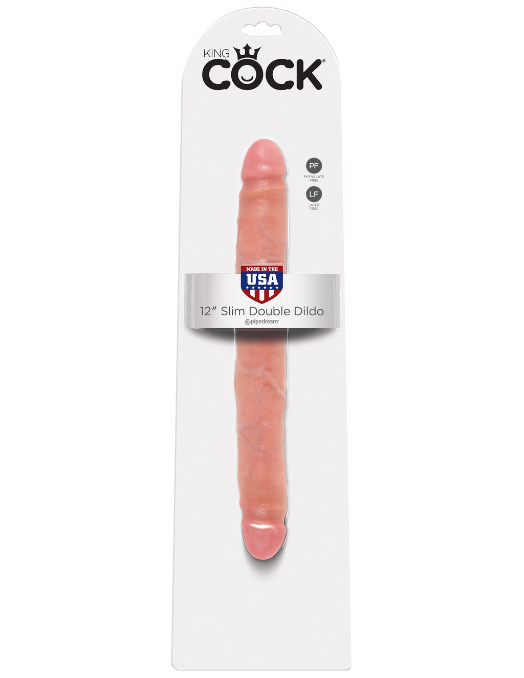 King Cock 12" Slim Double Dildo
