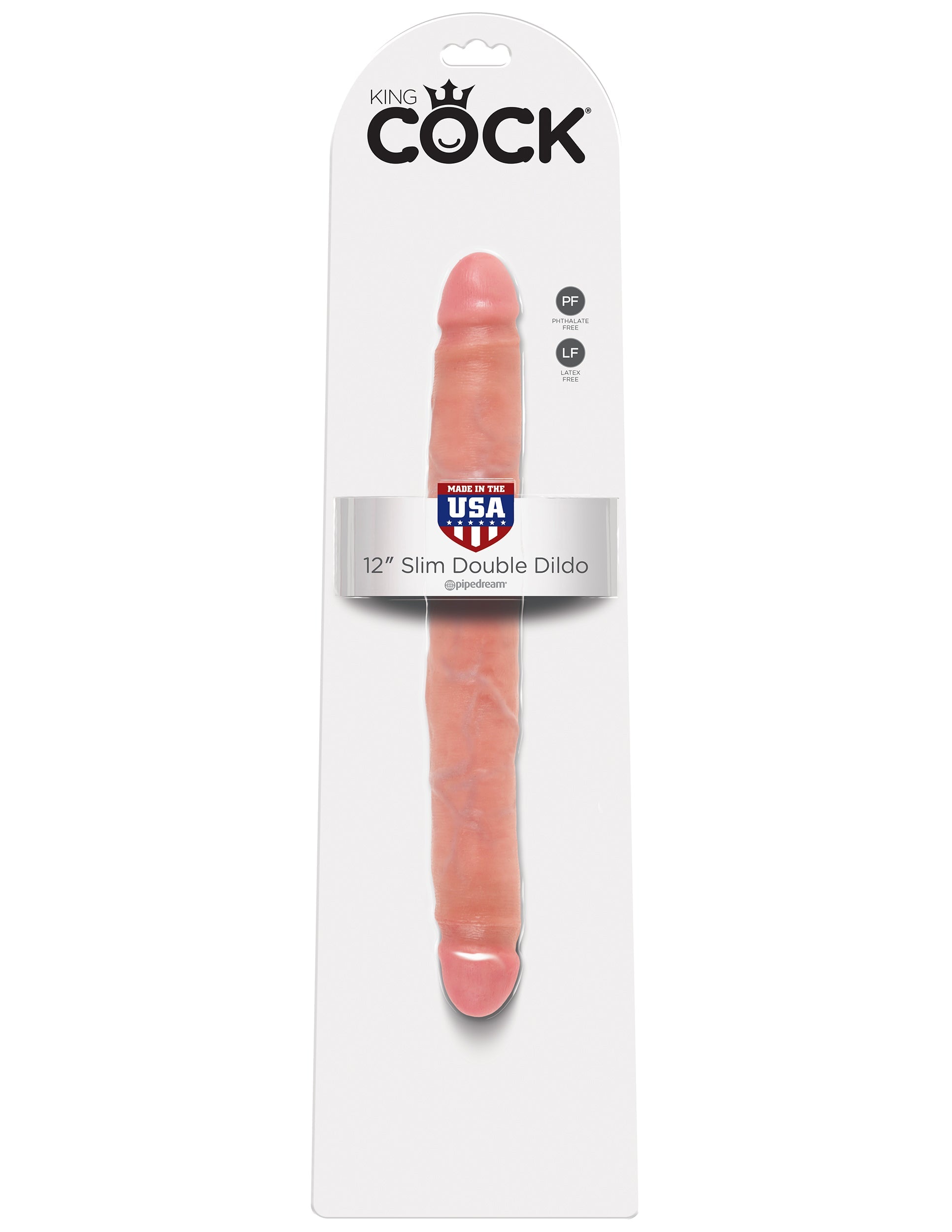 King Cock 12" Slim Double Dildo
