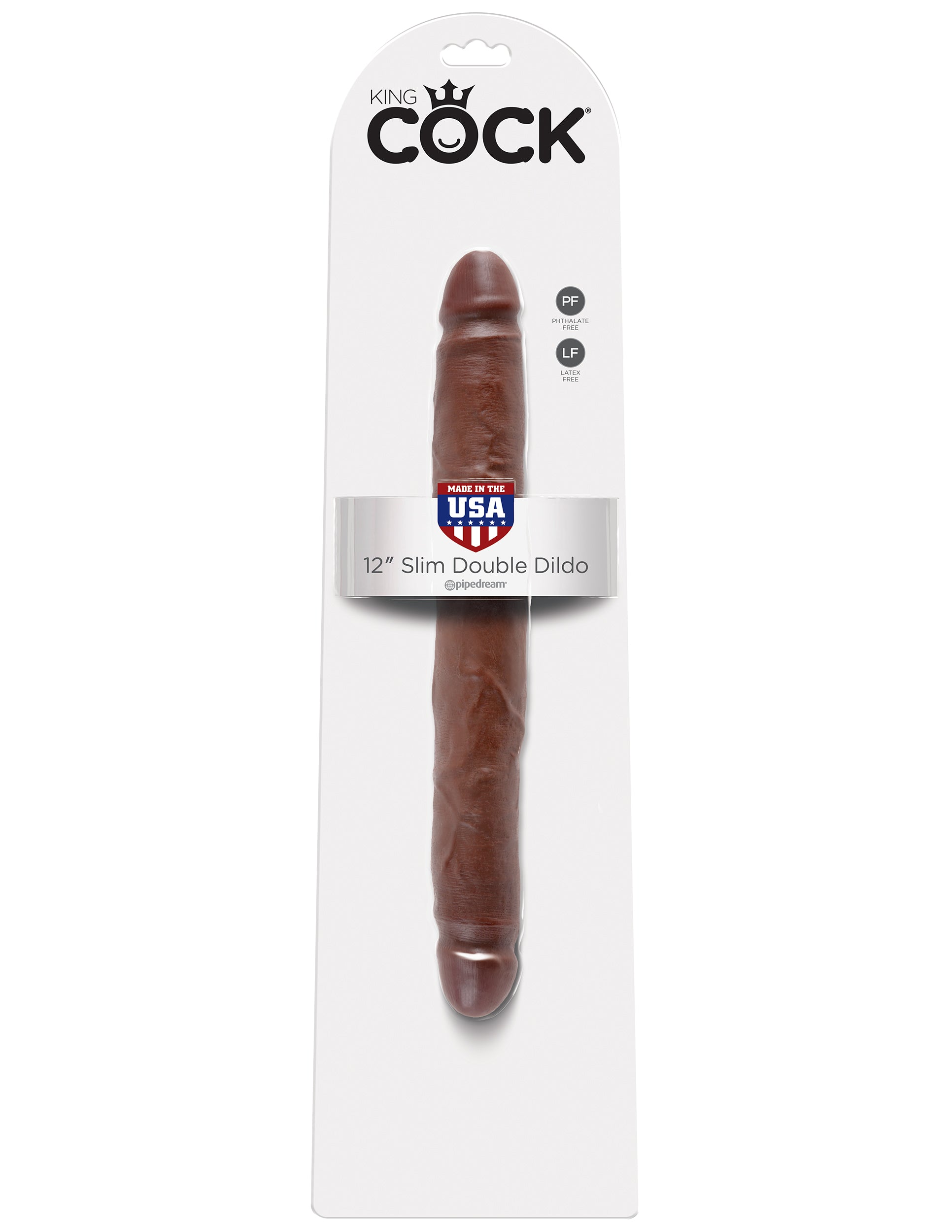 King Cock 12" Slim Double Dildo