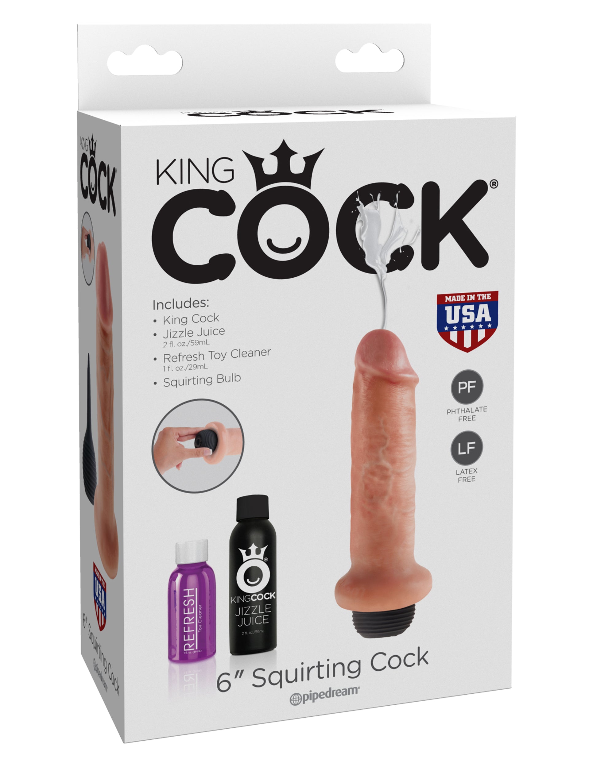 King Cock 6" Squirting Cock