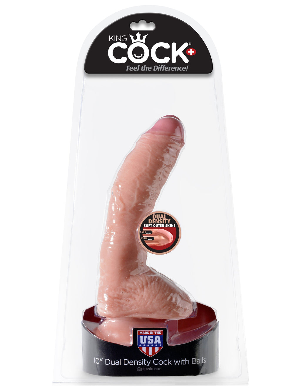 King Cock 10" Dual Density Cock With Balls